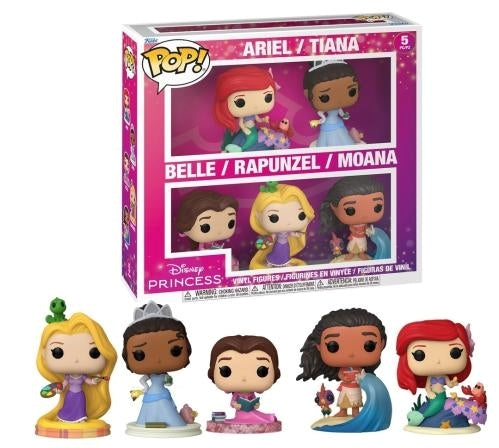 FUNKO POP Disney: Princess 5set - Ariel, Tiana, Belle, Rapunzel, Moana 9cm Funko