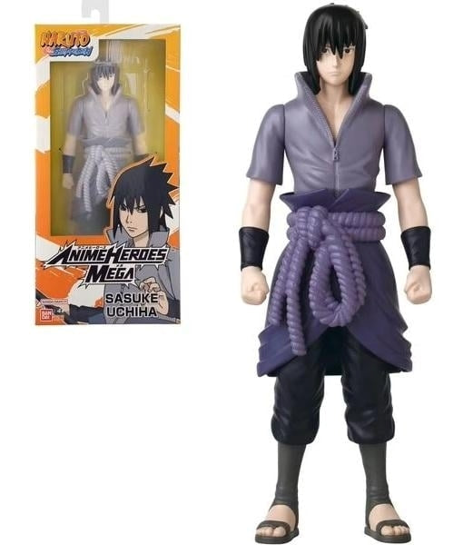 BANDAI RED Naruto: Anime Heroes Mega - Sasuke Uchiha 30cm Bandai Red