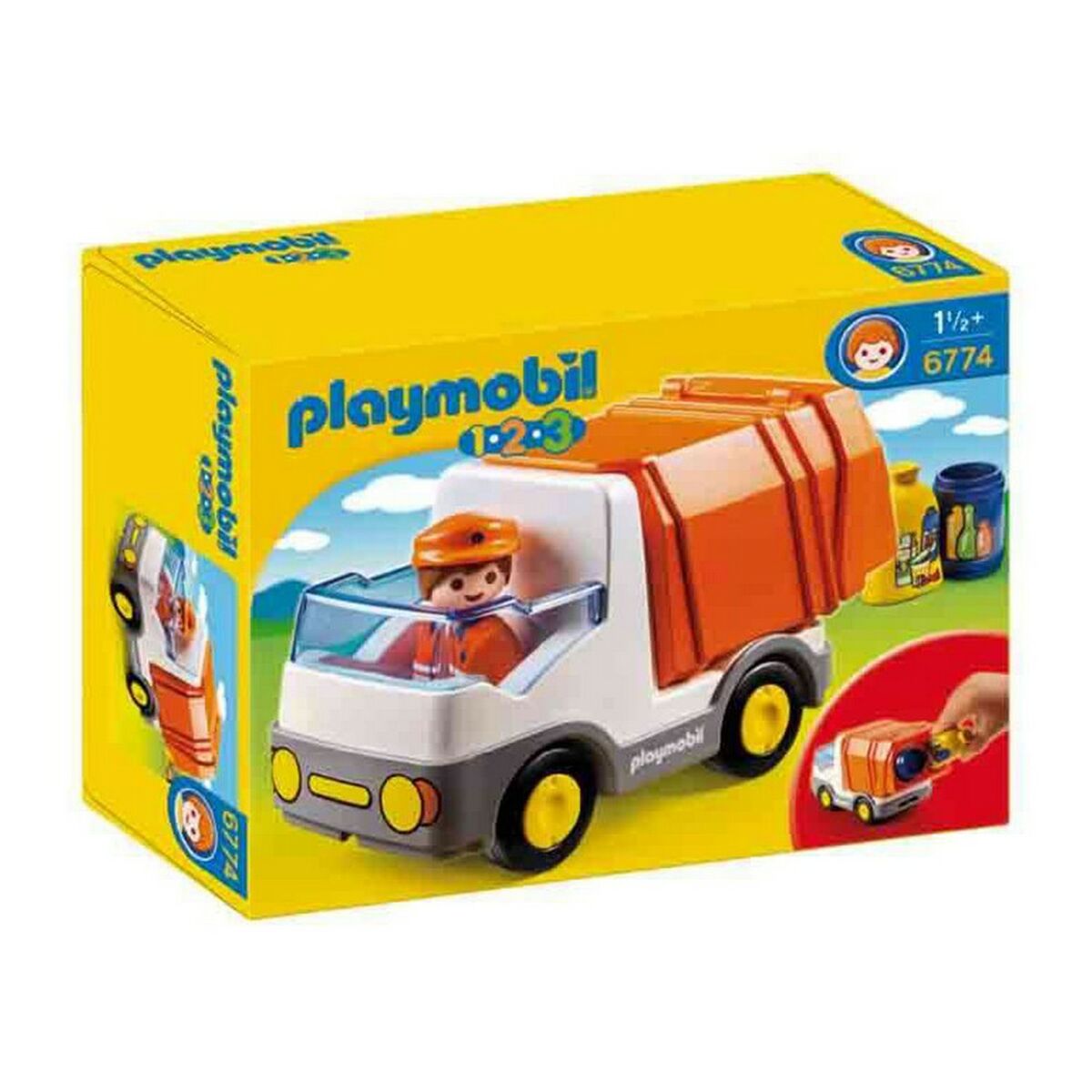 Playset Playmobil 1,2,3 Garbage Truck 6774 - Disponibile in 3-4 giorni lavorativi