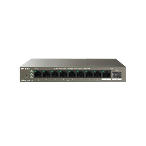 SWITCH POE IP-COM G2210P-8-102W - 9  porte Ethernet 10/100/1000 Base-T (8 porte PoE), 1  porta SFP Base-X 100/1000 - Disponibile in 3-4 giorni lavorativi