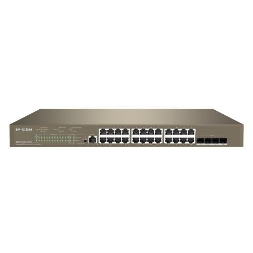 SWITCH IP-COM G5328XP-24-410W -cloud layer-3 con porte uplink 10G,24 porte Ethernet 10/100/1000 Base-T e 4 porte SFP+ 10G Base-X - Disponibile in 3-4 giorni lavorativi
