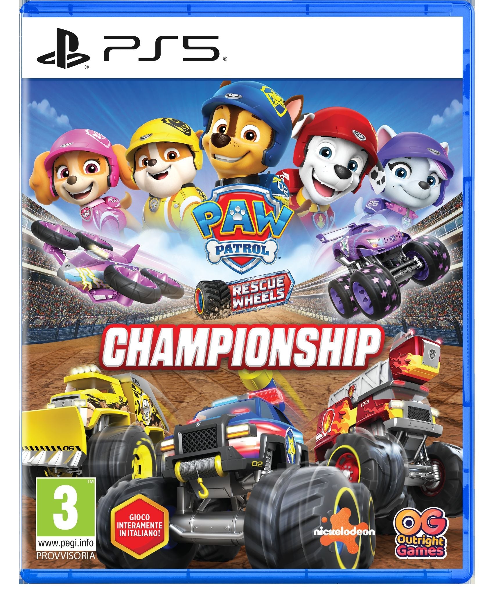 PS5 Paw Patrol Rescue Wheels: Championship - Data di uscita: 31-10-2025 Namco Bandai