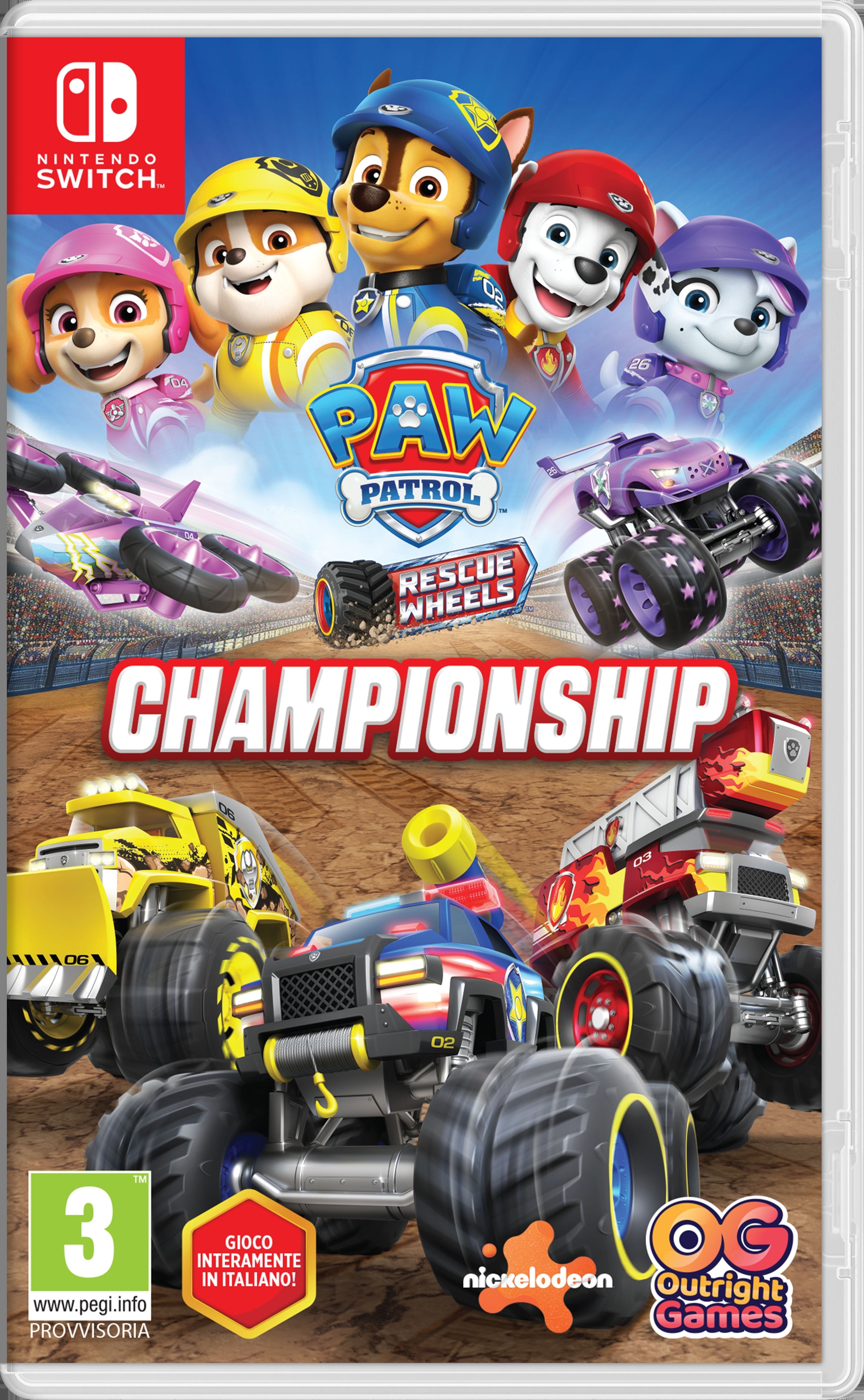 Switch Paw Patrol Rescue Wheels: Championship - Data di uscita: 31-10-2025 Namco Bandai