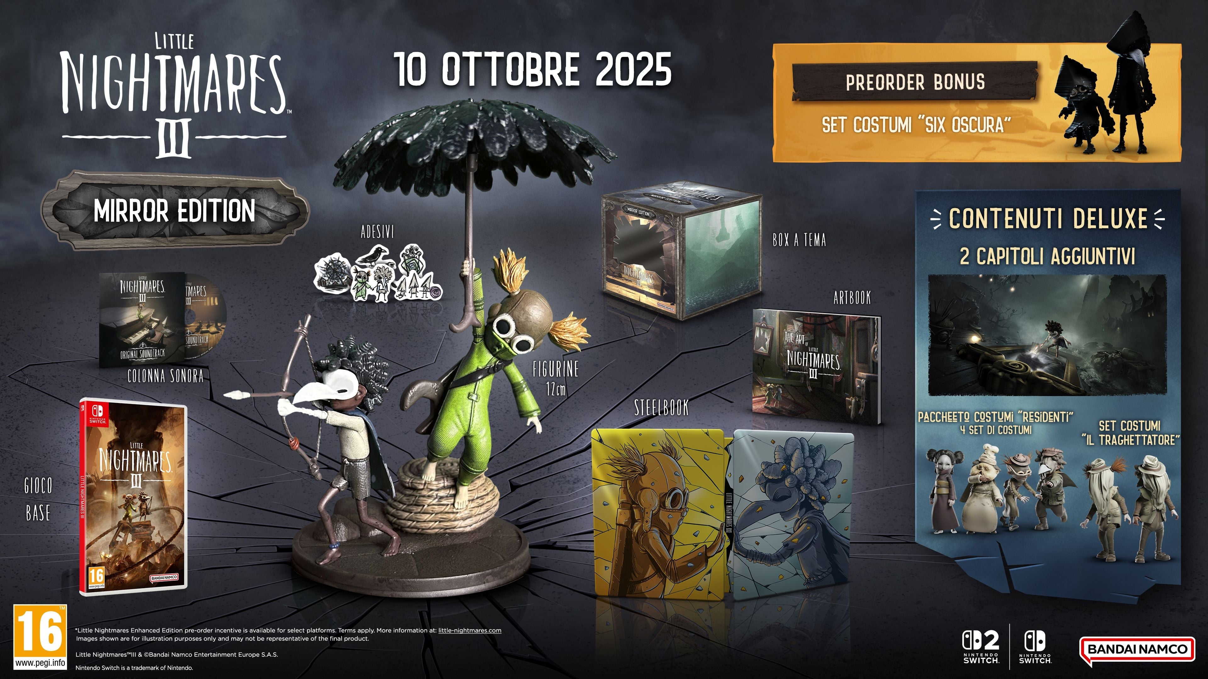 Switch Little Nightmares III Mirror's Edition - Data di uscita: 10-10-2025 Namco Bandai