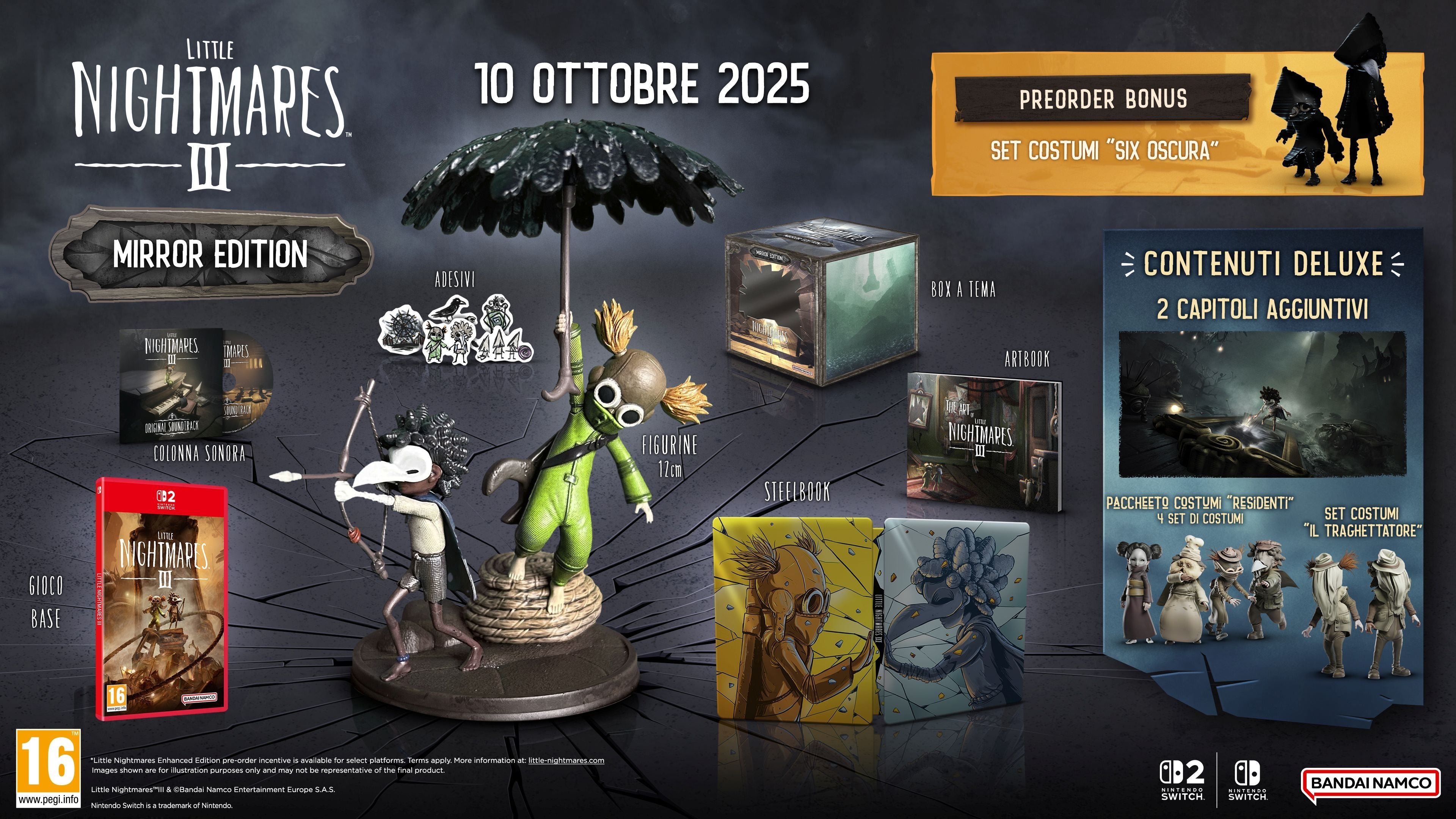 Switch 2 Little Nightmares III Mirror's Edition - Data di uscita: 10-10-2025 Namco Bandai