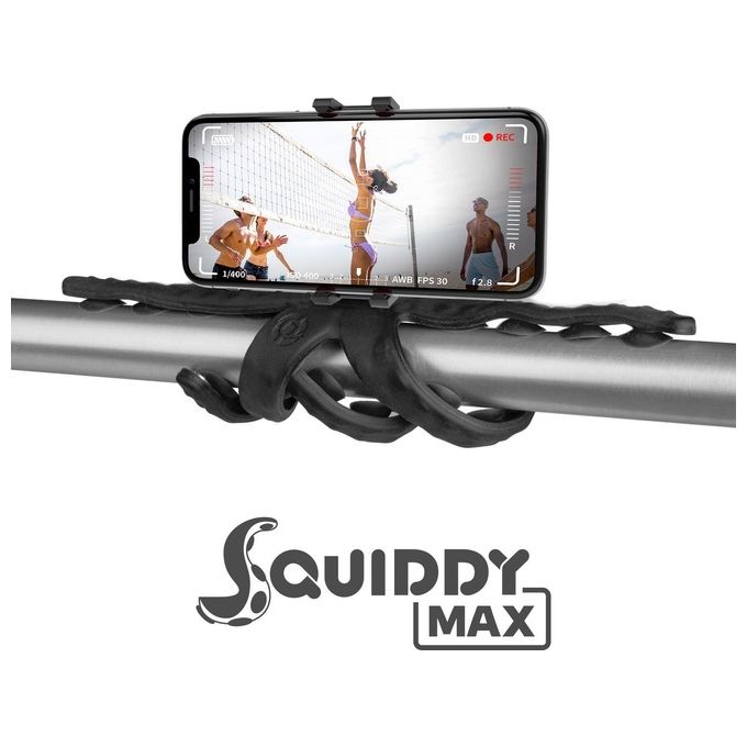 Celly Flexible Maxi Tripod Squiddy Max Supporto per Smartphone Nero - Disponibile in 3-4 giorni lavorativi