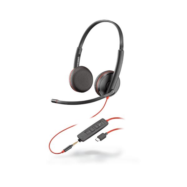 POLY Blackwire 3225 Cuffia Padiglione auricolare Nero - Disponibile in 6-7 giorni lavorativi