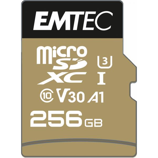 EMTEC SPEEDIN PRO MICRO SDXC 256GB CLASSE 10 U3 V30 CON ADATTATORE SD - Disponibile in 3-4 giorni lavorativi