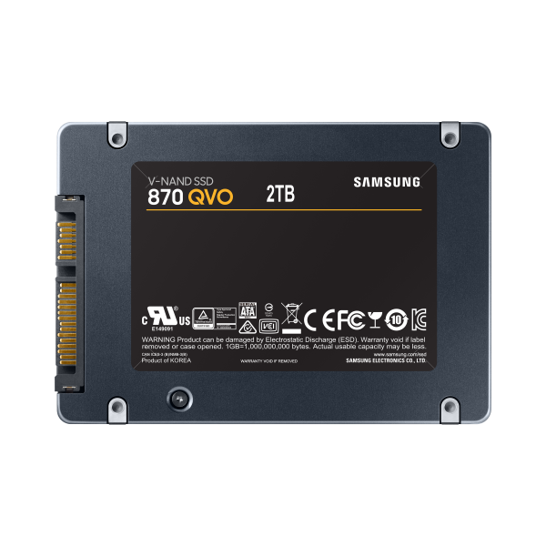 SSD SAMSUNG 2TB 870 QVO 2.5" SATA3 MZ-77Q2T0BW Read:550MB/s-Write:520MB/s - Disponibile in 3-4 giorni lavorativi