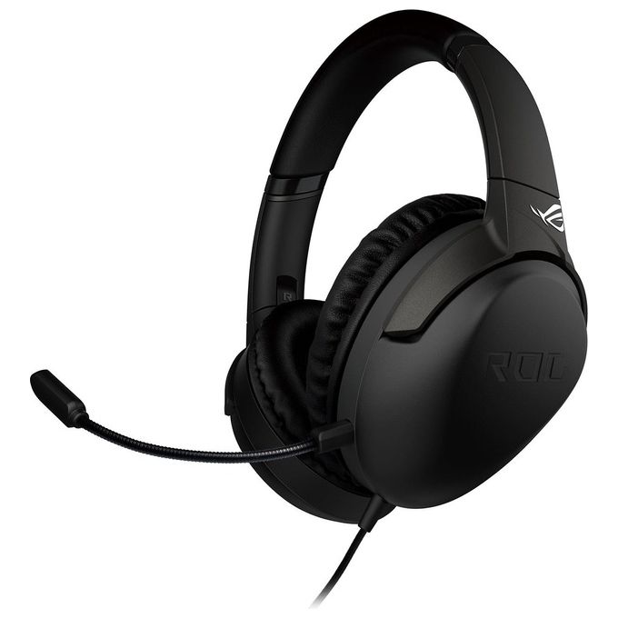 Asus ROG Strix Go Wired Gaming Headset (AI Noise-Canceling Mic, Discord Certified Mic, 40mm Drivers, Hi-Res Audio, USB-C, Lightweight, For PC, Mac, Switch, PS4, PS5 and Mobile Devices)- Black - Disponibile in 3-4 giorni lavorativi