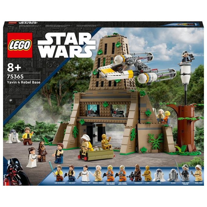 LEGO 75365 Star Wars: A New Hope Base Ribelle su Yavin 4 con 10 Minifigure, 2 Droidi, Starfighter Y-wing e Sala Comando - Disponibile in 3-4 giorni lavorativi