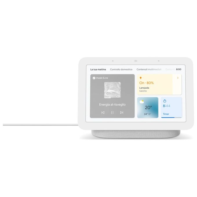 Google Nest Hub Chalk 2nd Gen Dispositivo per la Smart Home con Assistente - Disponibile in 3-4 giorni lavorativi