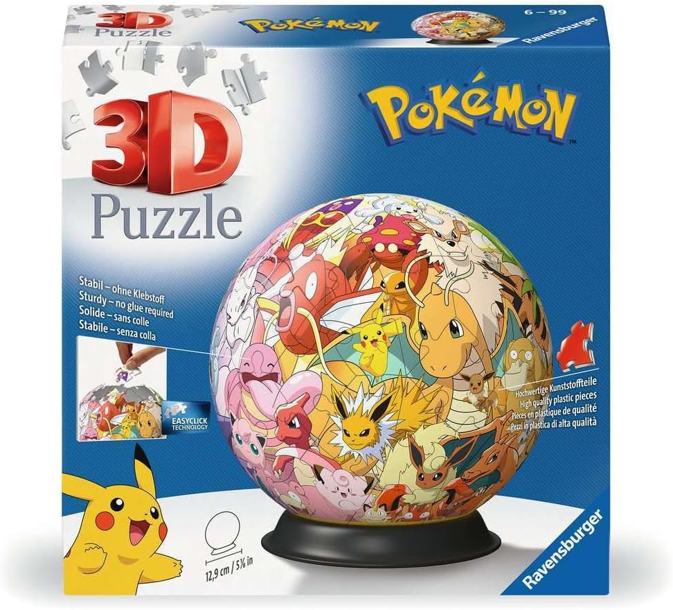 RAVENSBURGER POKEMON PuzzleBall 3D 72 pz - Disponibile in 2/3 giorni lavorativi