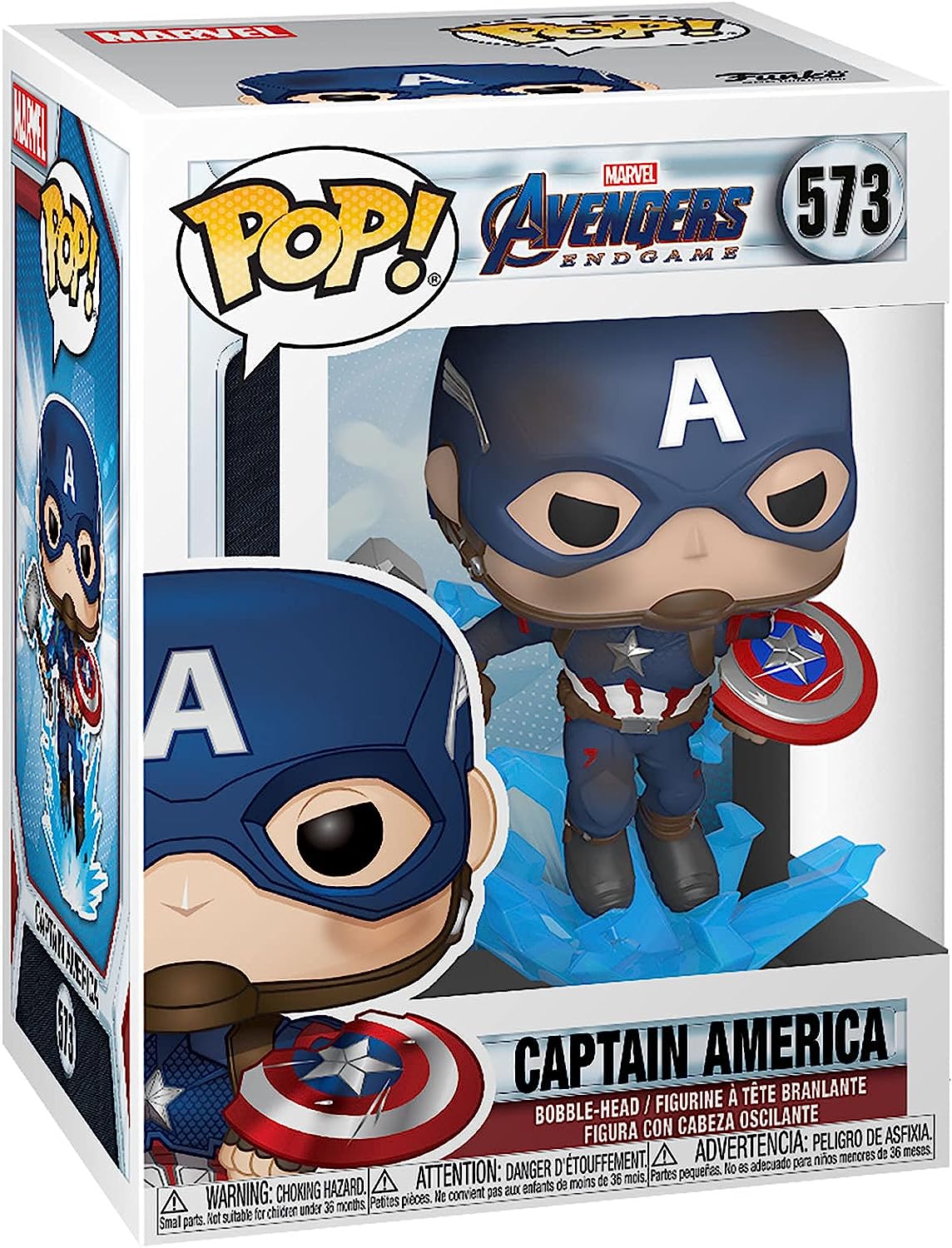 Funko Pop! Marvel - Avengers Endgame - 573 Captain America W/ Broken Shield & Mjolnir 9Cm Disponibilità immediata FUNKO