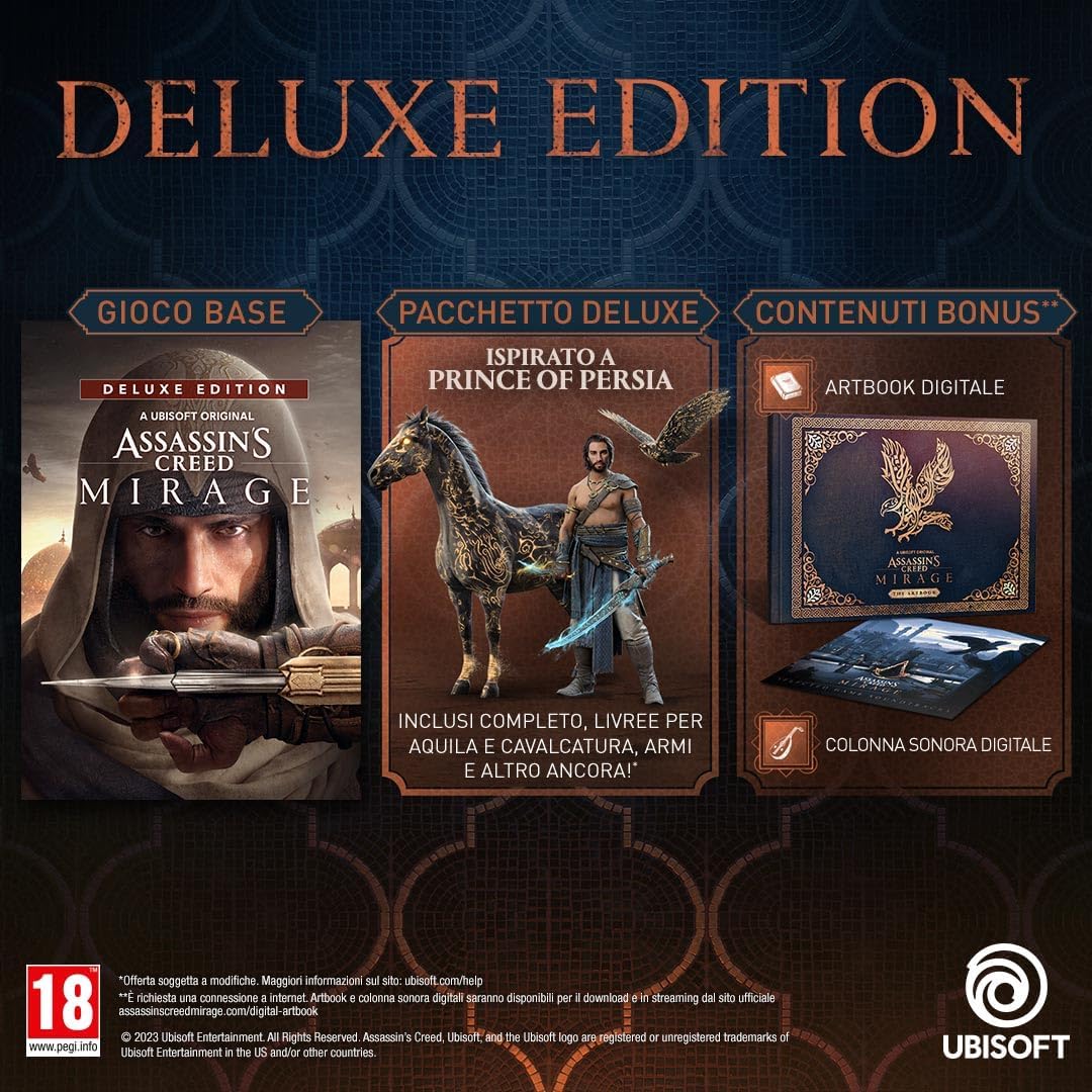 PS5 Assassin's Creed Mirage Deluxe Edition EU - Disponibilità immediata Ubisoft