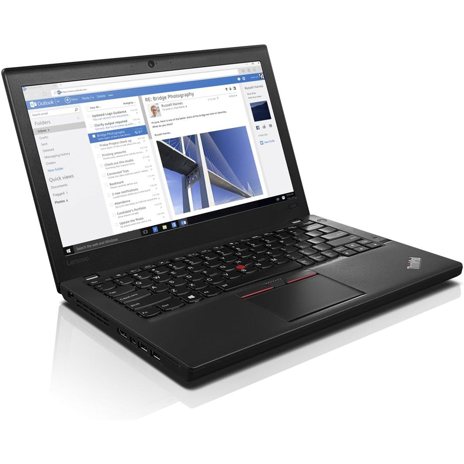 Notebook ricondizionato - Grado A - Lenovo ThinkPad X260 Notebook 12" Intel i5-6200U Ram 8GB SSD 240GB Webcam (Ricondizionato Grado A) - Disponibile in 2-4 giorni lavorativi
