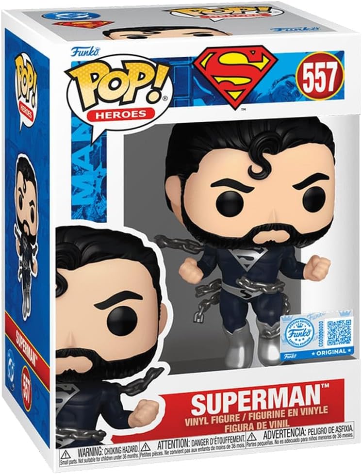 FUNKO POP DC Heroes: Superman - 557 Superman (BK) (Exclusive) 9cm - Disponibilità immediata Funko