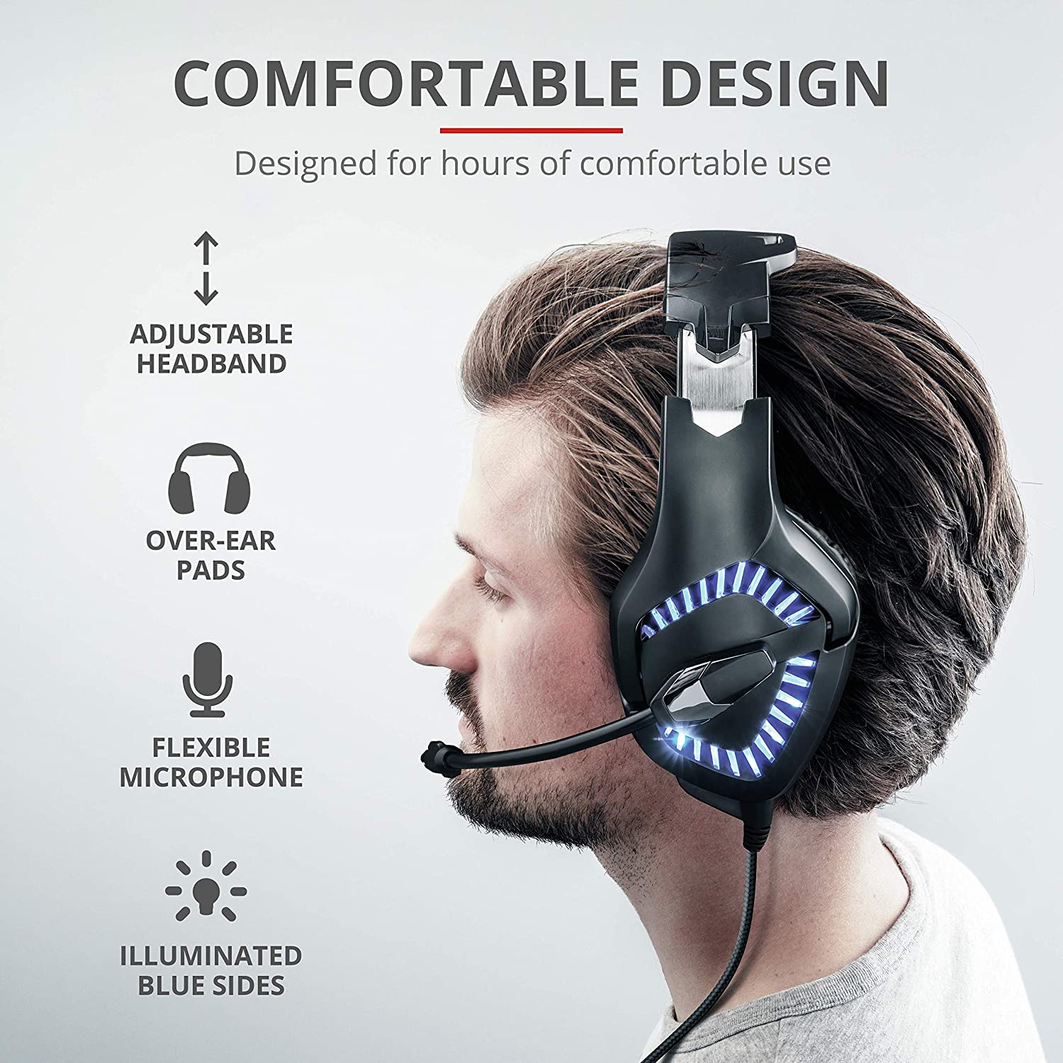 Cuffie Trust GXT 460 Varzz gaming illuminate