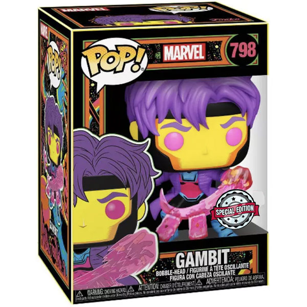 Funko Pop! Marvel: Black Light - 798 Gambit 9 Cm