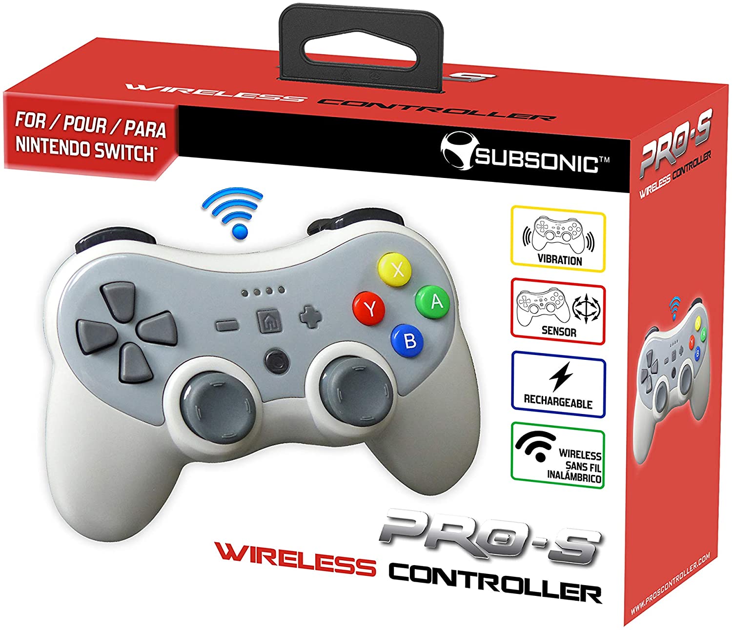 Switch Pro Controller Stile Retro Subsonic Wireless Bluetooth Pro S 90s