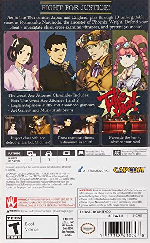Switch The Great Ace Attorney Chronicles EU