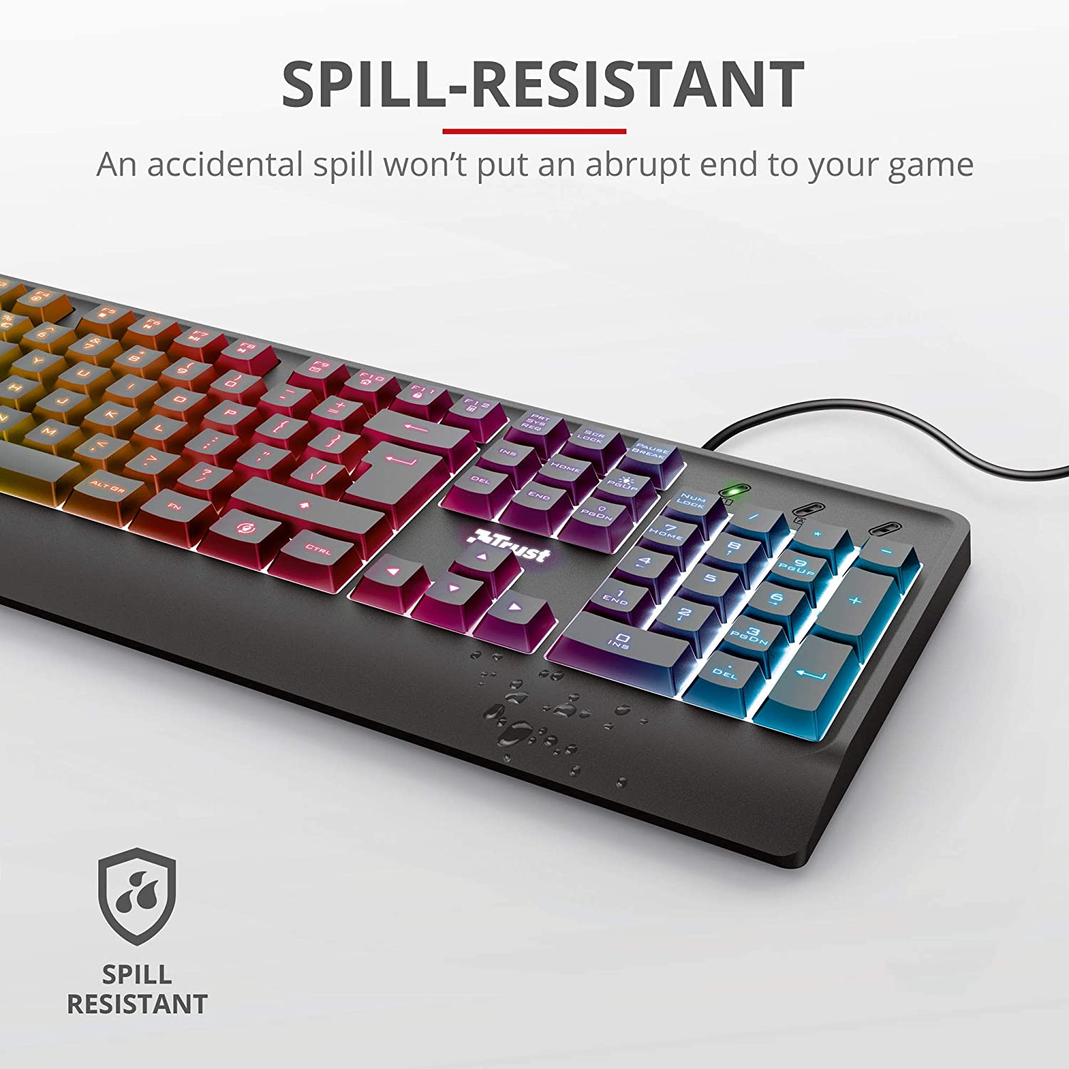 TASTIERA ZIVA GAMING TRUST LED IT RETROILLUMINATA