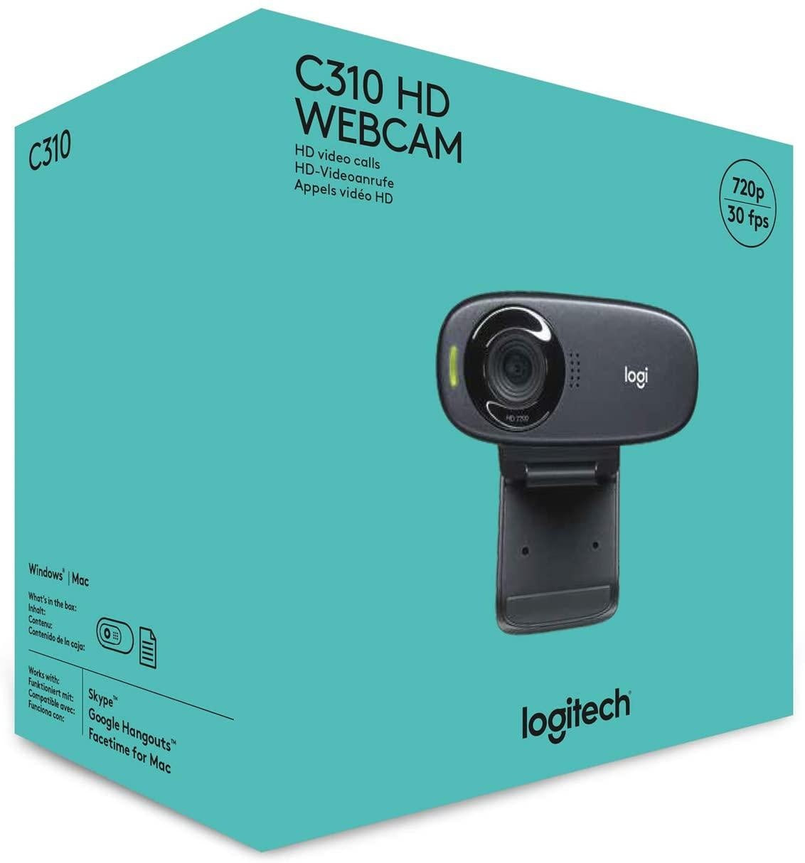 Webcam Logitech C310 ad alta risoluzione HD 720p/30fps