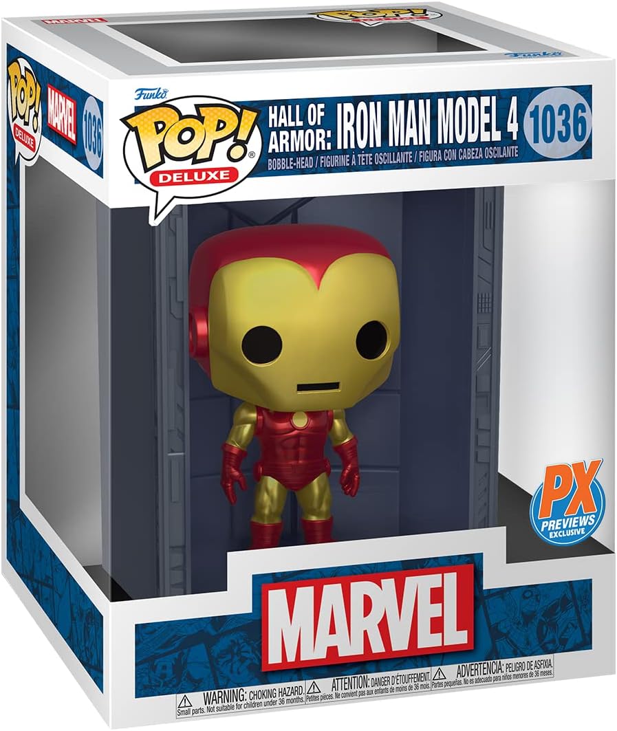 Funko Pop! Marvel: Hall of Armor - 1036 Iron Man Model 4 (Exclusive) 9Cm