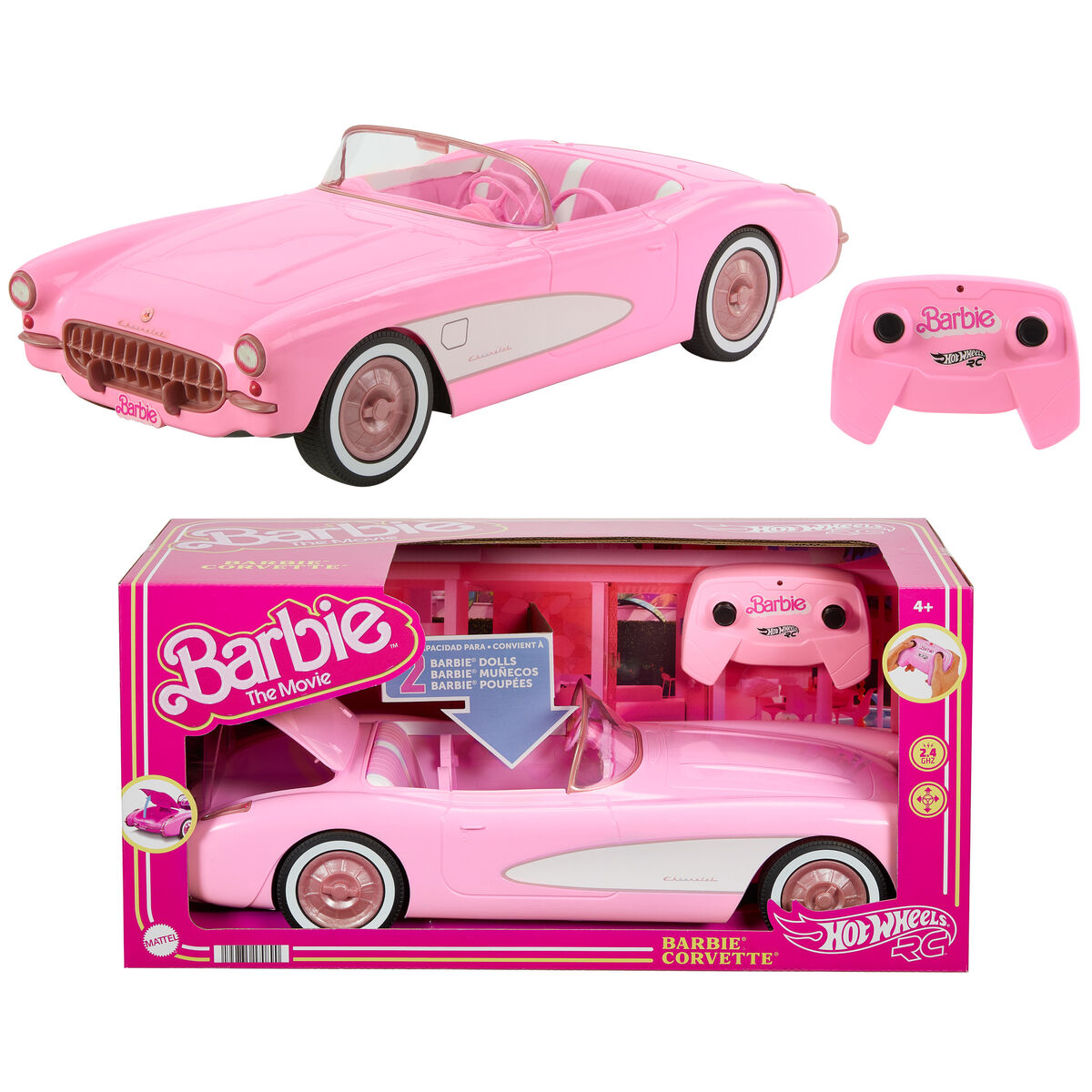 Veicolo Barbie The Movie Hot Wheels RC Corvette - Disponibile in 3-4 giorni lavorativi