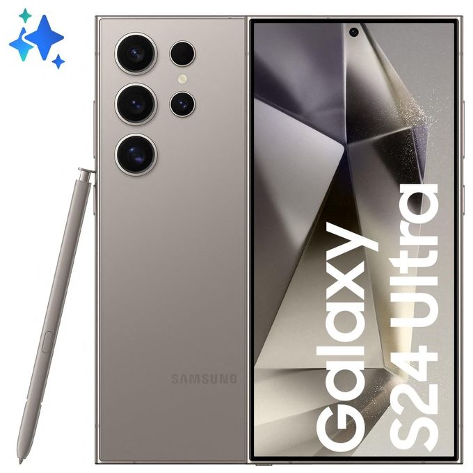 Smartphone nuovo Samsung Galaxy S24 Ultra AI 12Gb 256Gb 6.8'' Amoled 120Hz Dual Sim Titanium Gray Italia - Disponibile in 3-4 giorni lavorativi