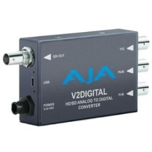 AJA V2Analog HD/SD-SDI to Analog Mini-Converter - + 5-20 VDC, 3 Watt - Externer Dipswitch - Steuerung (lokal / remote) (V2Analog) - Disponibile in 6-7 giorni lavorativi