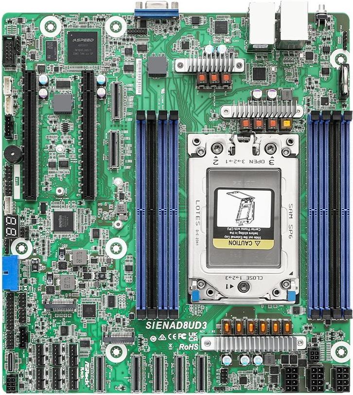 ASRock Mainboard SIENAD8UD3 micro-ATX Sockel SP6 Single (SIENAD8UD3) - Disponibile in 6-7 giorni lavorativi