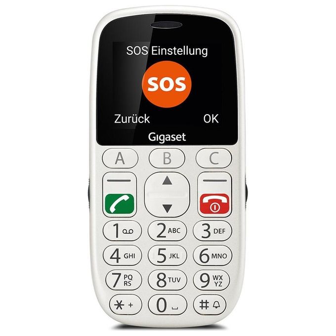 Gigaset Gl-390 Telefono Cellulare Tastiera Parlante Display 2.2'' Tasto Sos Dual Sim Bianco - Disponibile in 3-4 giorni lavorativi