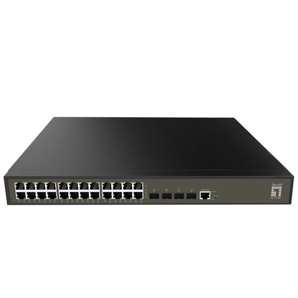 LevelOne GEL-2871 switch di rete Gestito L2+ Gigabit Ethernet (10/100/1000) 1U Nero - Disponibile in 6-7 giorni lavorativi