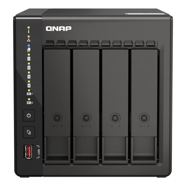 QNAP TS-453E NAS Tower Collegamento ethernet LAN Nero J6412 - Disponibile in 6-7 giorni lavorativi
