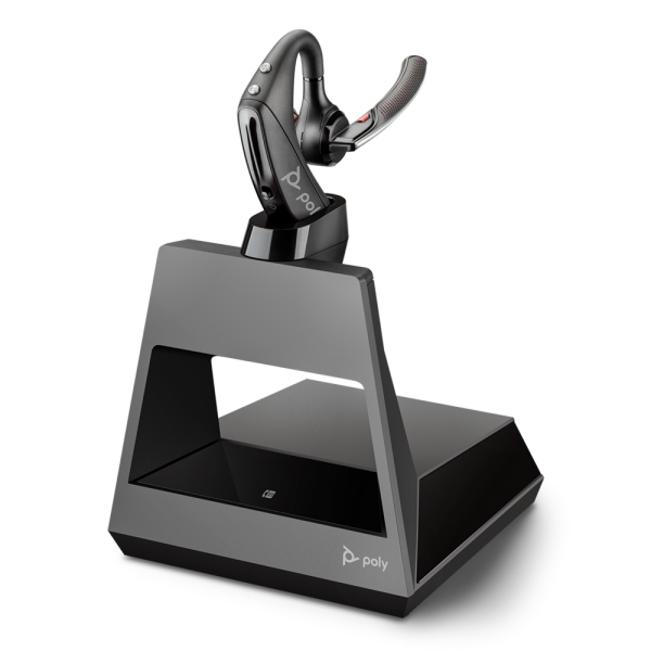 POLY Voyager 5200 Auricolare Wireless A clip Car/Home office Bluetooth Base di ricarica Nero - Disponibile in 6-7 giorni lavorativi