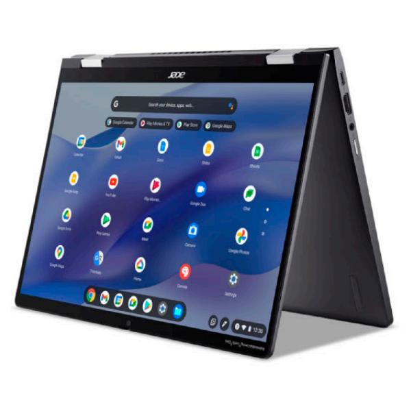 Acer Chromebook Enterprise Spin 714 CP714-1WN-32N7 i3-1215U 35,6 cm (14") Touch screen Full HD Intel Core i3 8 GB LPDDR4x-SDRAM 128 GB SSD Wi-Fi 6E (802.11ax) ChromeOS per le imprese Grigio - Disponibile in 6-7 giorni lavorativi