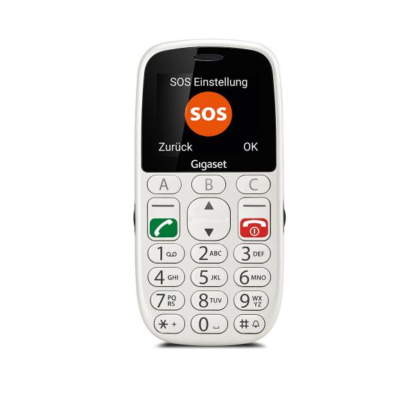 CELLULARE GIGASET GL390 2.2'' DUAL SIM WHITE PEARL SENIOR PHONE - Disponibile in 3-4 giorni lavorativi