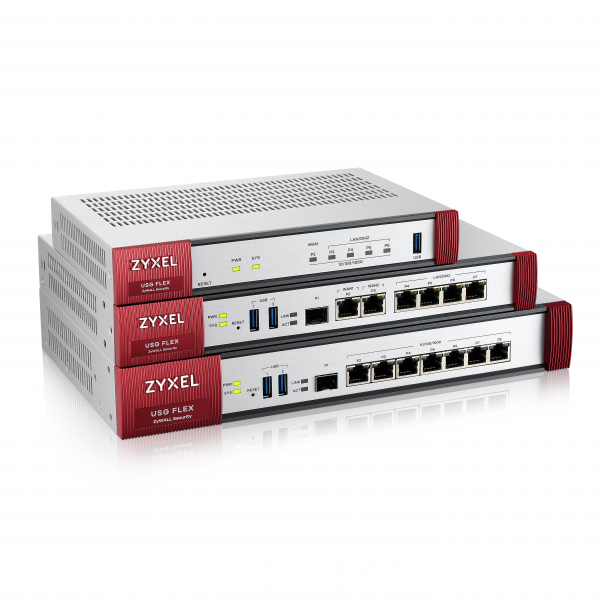 FIREWALL ZXYEL USGFlex Security Gateway 100 VPN: 40 IPSec/L2TP, 30 SSL 1xWAN, 3xLAN, 1xOPT 1xUSB +1Y GOLD SEC PACK x15 utenti - Disponibile in 3-4 giorni lavorativi