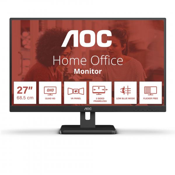 MONITOR AOC 27VA QHD HDMI DP MM 350CD AOC Q27E3UAMB 16:9 - Disponibile in 3-4 giorni lavorativi