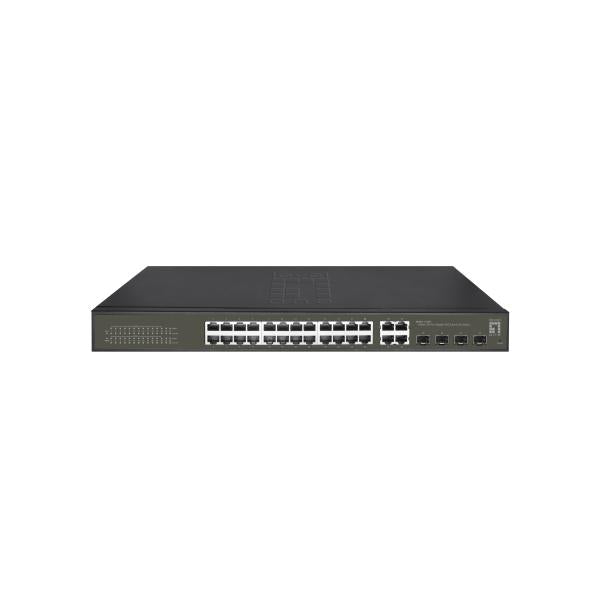 LevelOne GES-2128P switch di rete Gestito L2 Gigabit Ethernet (10/100/1000) Supporto Power over Ethernet (PoE) Nero - Disponibile in 6-7 giorni lavorativi