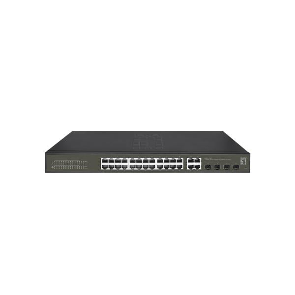 LevelOne GES-2128P switch di rete Gestito L2 Gigabit Ethernet (10/100/1000) Supporto Power over Ethernet (PoE) Nero - Disponibile in 6-7 giorni lavorativi