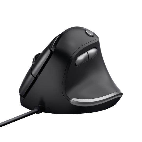 TRUST BAYO MOUSE VERTICALE WIRED OTTICO ECO ERGONOMICO 4.200 DPI MANO DESTRO 6 PULSANTI BLACK - Disponibile in 3-4 giorni lavorativi Trust