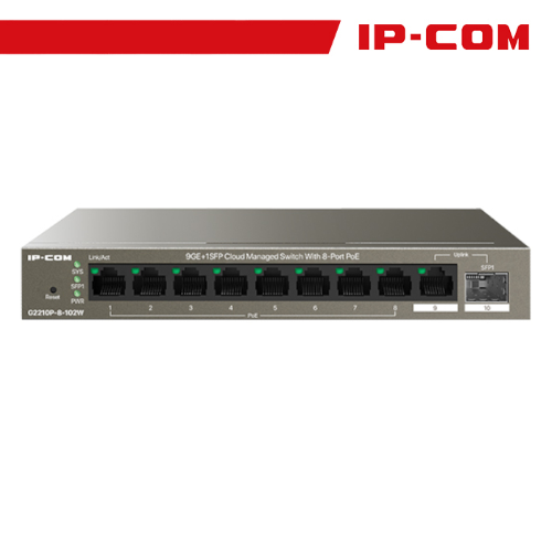 Switch IP-COM G3210P 8 porte PoE Gigabit - Disponibile in 3-4 giorni lavorativi