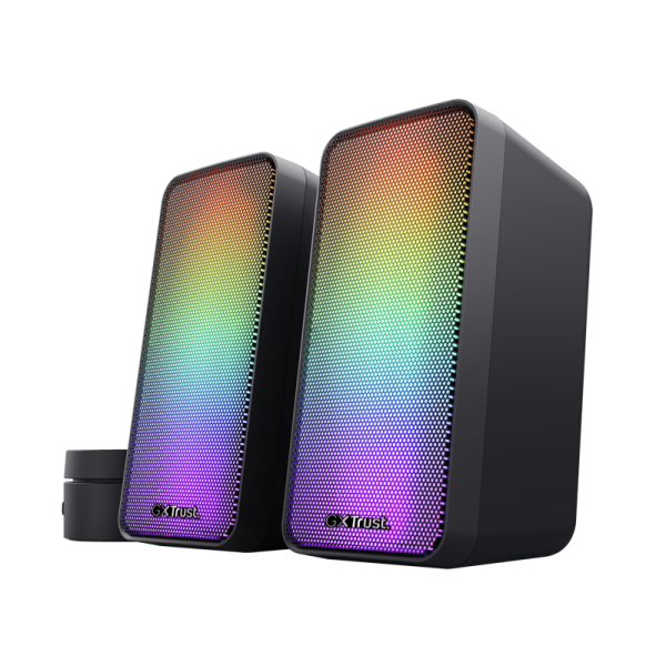 TRUST GXT611 WEZZ ALTOPARLANTI RGB 2.0 ILLUMINATI 6W USB BLACK - Disponibile in 3-4 giorni lavorativi Trust