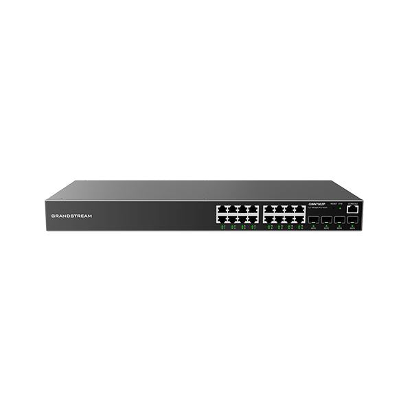 Grandstream Networks GWN7802P switch di rete Gestito L2+ Gigabit Ethernet (10/100/1000) Supporto Power over Ethernet (PoE) 2U Nero - Disponibile in 6-7 giorni lavorativi Grandstream