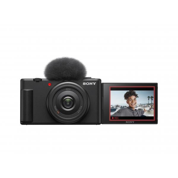 Sony Vlog camera ZV-1F di Fotocamera digitale (schermo orientabile, video in 4K, slow motion, funzionalità per vlog) - Nera - Disponibile in 6-7 giorni lavorativi