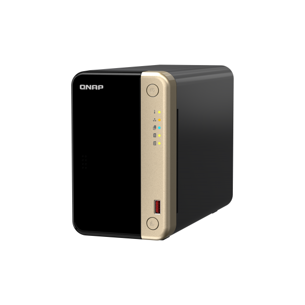 QNAP TS-264 NAS Tower Collegamento ethernet LAN Nero, Oro N5095 - Disponibile in 6-7 giorni lavorativi