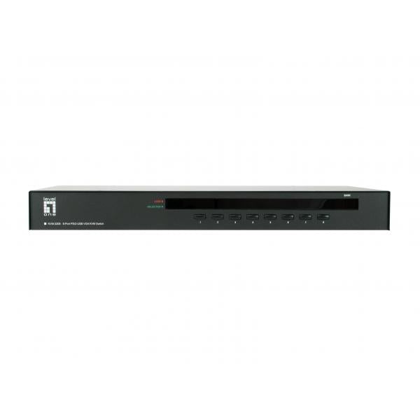 LevelOne KVM-3208 switch per keyboard-video-mouse (kvm) Montaggio rack Nero - Disponibile in 6-7 giorni lavorativi
