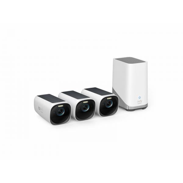 Eufy eufyCam S330 (eufyCam 3) 3-Cam Kit Scatola Telecamera di sicurezza IP Esterno 3840 x 2160 Pixel Parete - Disponibile in 6-7 giorni lavorativi